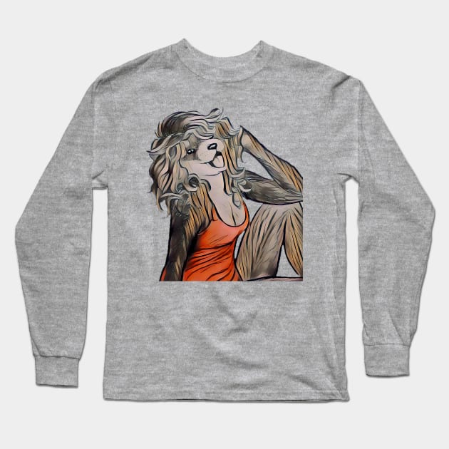 Ferret Fawcett Long Sleeve T-Shirt by liquidruby